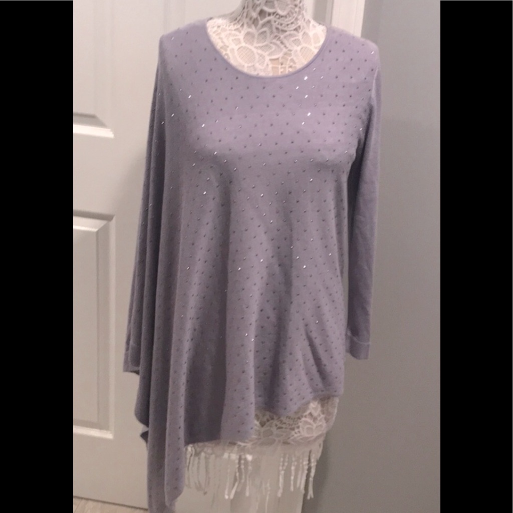 Brand New Anne Klein Studded Asymmetrical Sweater